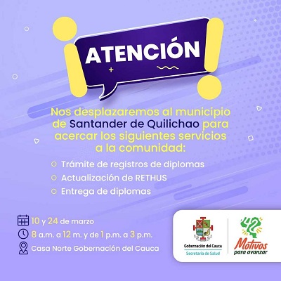 Gobernación tramites Santander de Quilichao