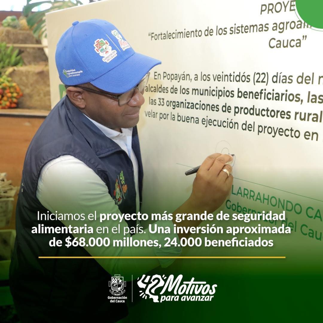 Elías Larrahondo Carabalí Gobernador del Cauca