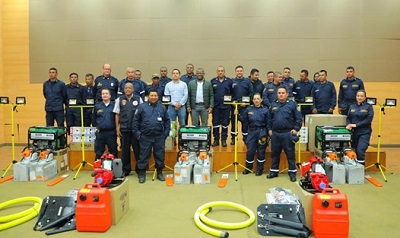 bomberos voluntarios, de los municipios de Argelia, López de Micay, Mercaderes, El Ortigal (Miranda), El Tambo y Jambaló.