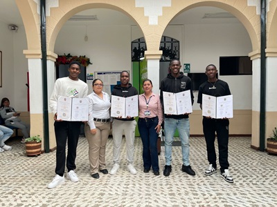 José Ángel Guazá Angola, Juan David Aponzá, Duván Sterlin Mina Aponzá y Johan Fernando Medina Balanta