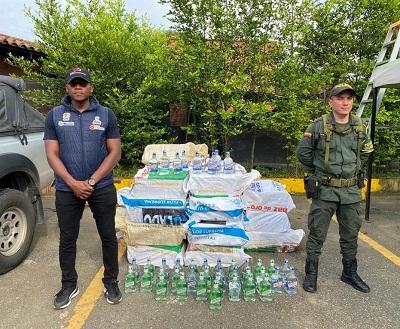 Decomisó licor de contrabando 