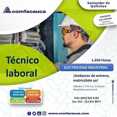 técnicos laborales en Comfacauca 