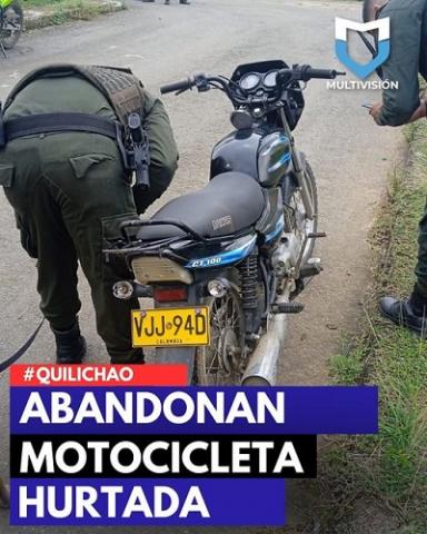 abandonan moto robada 