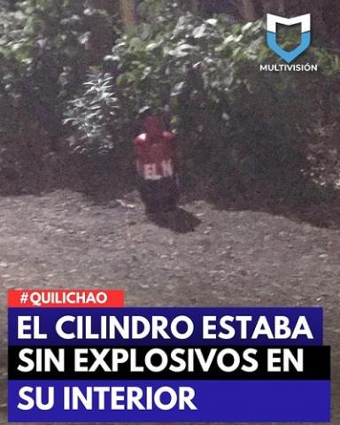 Cilindro con grafiti del ELN no tenía explosivos 