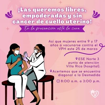 Jornada de vacunación contra el VPH 