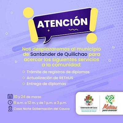 Gobernación tramites Santander de Quilichao 