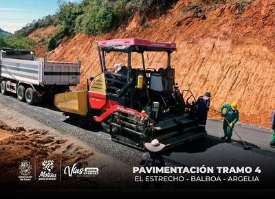 Pavimentación vía El Estrecho- Balboa y Argelia