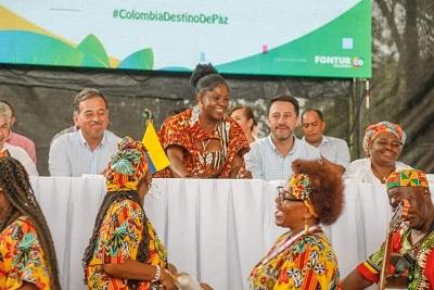 Vicepresidenta Francia Márquez instalando la feria de Sabores, Sonidos y Saberes 