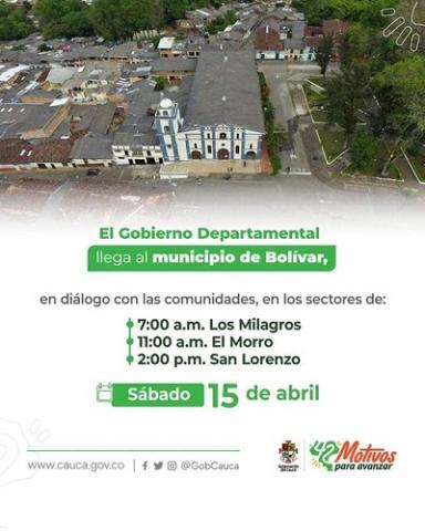 Reunión municipio de Bolívar 