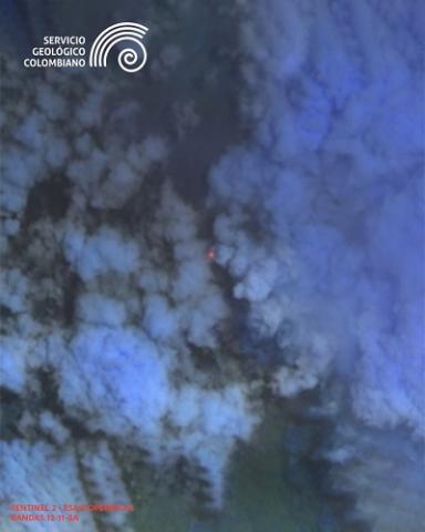 Nevado del Ruiz visto desde el espacio 