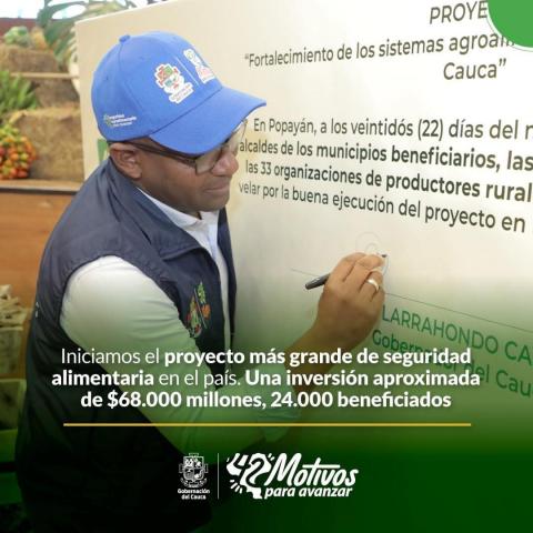 Elías Larrahondo Carabalí Gobernador del Cauca 