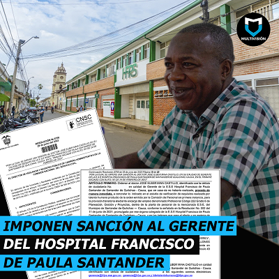 JOSÉ ELBER MINA CASTILLO gerente del Hospital Francisco de Paula Santander
