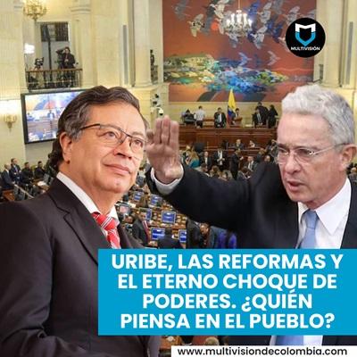 presidente Gustavo Petro y Ex presidente Álvaro Uribe 